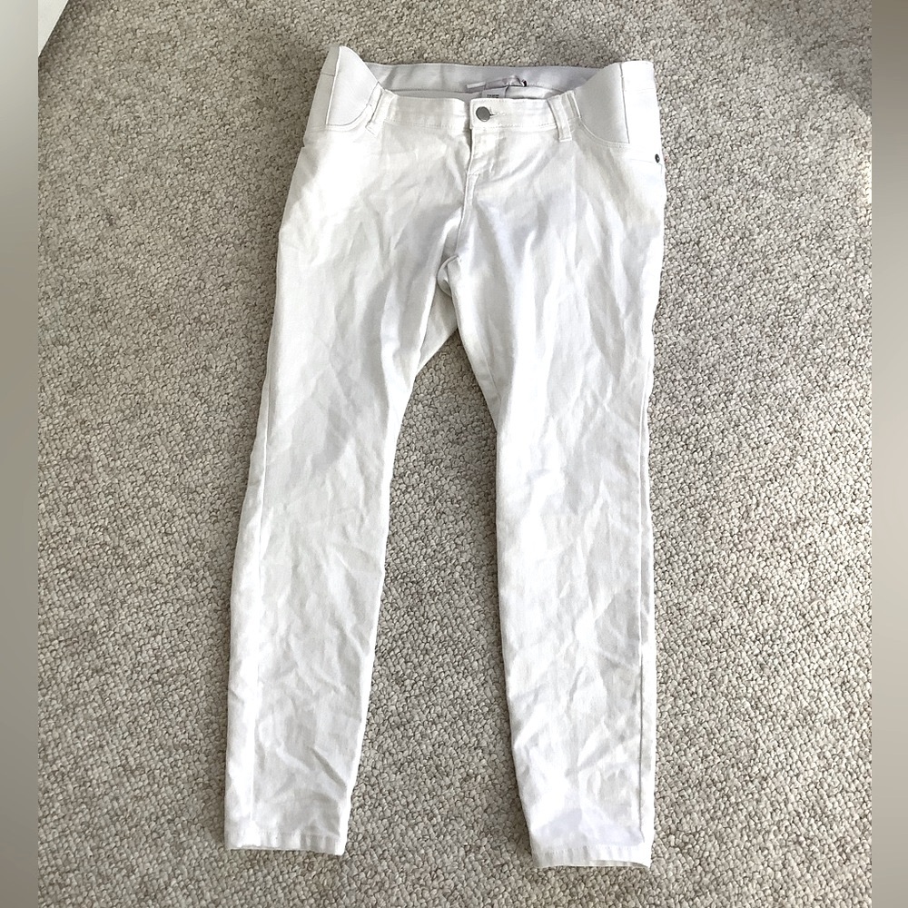 Like new Liz Lange Maternity Jeans White Ankle Pant S